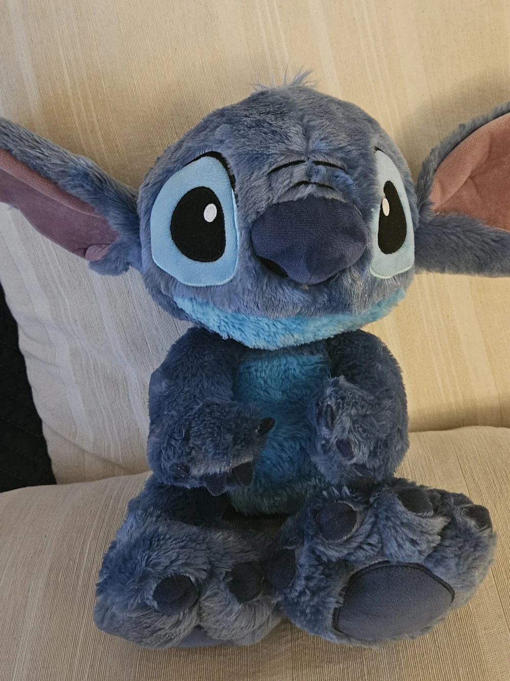 Disney Blue Stitch Plush Doll - Soft Navy & Light Blue